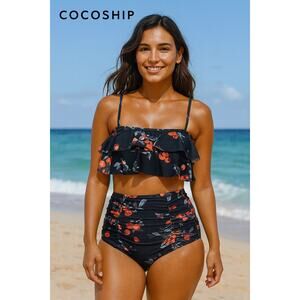 Beautiful Cocoship High Waist Tummy Control Swimsuit Sz. 8